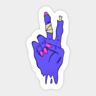 ZOMBIE PEACE SIGN Sticker